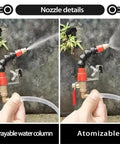 Pro Grade Dust Busting Misting System Water Sprayer nozzle detail, showing adjustable coolant spray pattern and hose connection.