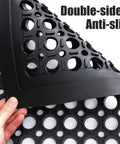 Anti Fatigue Rubber Floor Mats 2 Pack For Kitchen Restaurant Bar Garage Indoor Outdoor Use Non Slip Drainage Mats