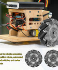 Omnidirectional Mecanum Wheel Set For Smart Robot Cars And DIY Models, 66mm ABS Rubber Wheels on a robot vehicle
