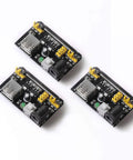 Three Pack MB102 Breadboard Power Supply Module Kit With 6.5-12V DC Or USB Input Dual 3.3V And 5V Outputs Independent Onboard Switches