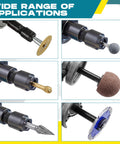 All In One 12 Piece Angle Grinder Extension Shaft Kit With 2 Straight Chuck Adapters, 3 Extension Rods, Flange Nut Sets