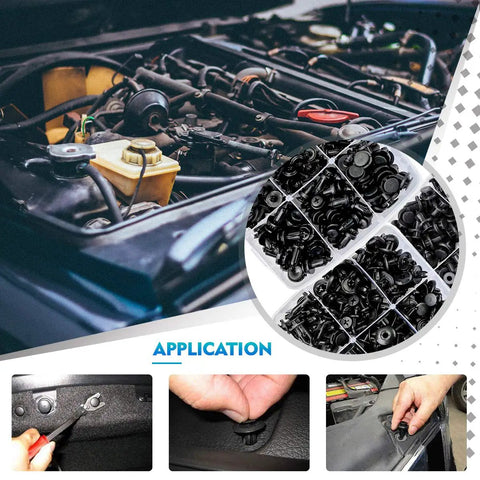 620 Piece Car Retainer Clips Kit With 16 Sizes Plastic Fasteners And Push Pin Rivets For Toyota GM Ford Chrysler Honda Acura application
