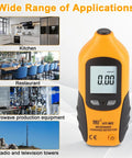Microwave Tester With Digital LCD Display EMF Leakage Detector 2450 MHz For Home Oven Safety Testing Built In Alarm Alerts You When Radiation Levels Rise Yellow Battery Not Included, handheld with LCD