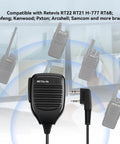 Shoulder Microphone For Two Way Radios Universal Walkie Talkie Mic With 2 Pin K Plug Compatible With UV5R 5RM 888S Kenwood