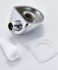 Sturdy Chrome Wall Mount Elbow for Handheld Shower System with 90 degree supply fitting and one half inch inlet to outlet