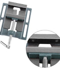 Senecesli 4 Inch Heavy Duty Cast Iron Drill Press Vice Smooth Moving Milling Machine Vise Durable Workshop Clamp with steel guide.