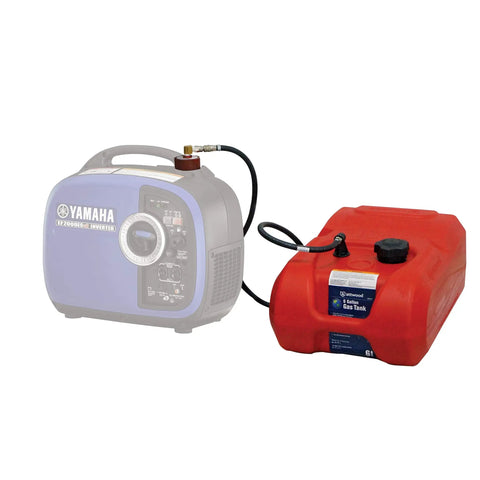 Universal Auto Accessory Single System With Tank Hose For Vehicles connected to red tank, easy install bolt on kit shown