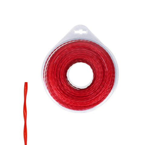 Front view of Square Trimmer Line 0 095 Inch By 250 Feet Heavy Duty Replacement For Milwaukee String Trimmer 49 16 2713 Twisted Design Durable Nylon
