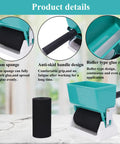 Heavy Duty Wood Glue Roller Applicator Featuring Smart Flow Control Dial showing foam sponge, anti-skid handle, and roller design for even coverage.
