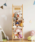 Large Capacity Stuffed Animal Storage Organizer For Playroom, Wood Zoo Toy Cage For Plush Toys, Vertical Open Design