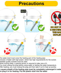 Immersion Water Heater 1500W Portable For 5 Gallon Buckets With Stainless Steel Guard And Digital LCD Thermometer safety precautions