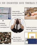 Handheld Electric Strapping Tool For Shipping Pallet Securing Automatic Friction Weld Banding Machine Adjustable Tension Fits 13 To 16 Mm Strap Bands visual challenges in packaging process
