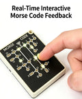 Finger pressing Practice Morse Code Kit Pro With LED Visual Feedback And Audio Beeps Portable Telegraph Trainer Card for adults beginners