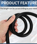Silicone Vacuum Hose 6 Ft 3/8 Inch ID 10mm 2.5mm Thickness High Temperature Black For Ford And Other Vehicles Universal Vacuum Line Tubing For Cars Trucks Marine held by hand