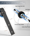 12 Foot Sliding Barn Door Hardware Kit Fits Double Doors Up To 36 Inch Wide Heavy Duty Carbon Steel Track diagram and parts