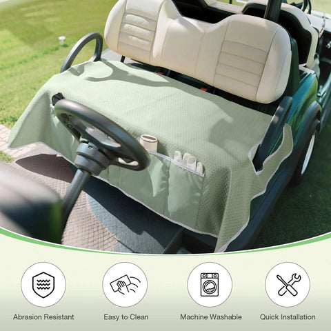 Universal Golf Cart Seat Cover Towel Blanket For 2 Seat Carts EZGO Yamaha Club Car And More No Slip Easy To Clean 4 Front