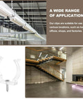 U Clip Tube Light Holder Bracket Set For LED Fluorescent Tubes, Plastic Pipe Clamps With Screws In Ceiling And Wall Settings