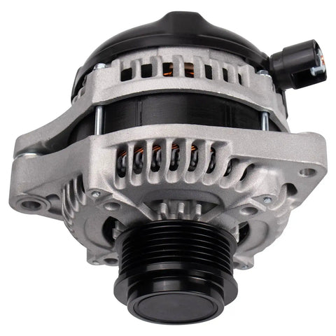 Direct Fit Premium Alternator With Plug And Play Install And Sweet Electrical Output OEM Replacement 11775 viewed from side with 12V 130A unit design.