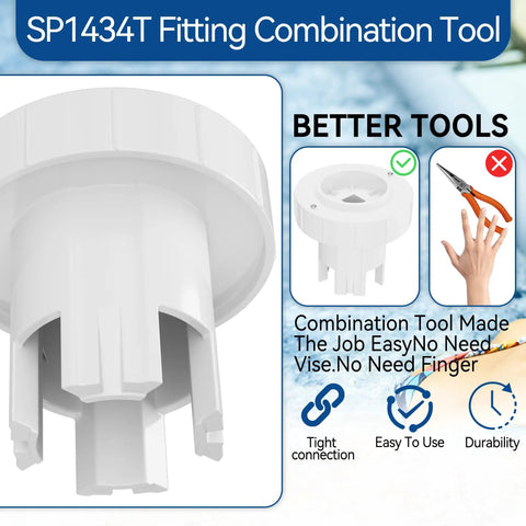 Pro Grade Spa Jet Wrench Tool SP1434T, white plastic, Hayward JetAir III compatibility, easy installation, spa nozzle tool