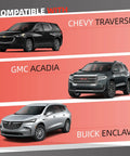 Image showing Chevy Traverse, GMC Acadia, and Buick Enclave compatible with Rear Moonroof Latch Replacement Rev 2 For GM F Retainer 84900118 Sunroof Lock No Fuss Install Fits Chevy Traverse GMC Acadia Buick Enclave Rear Sliding Moonroof Cover.