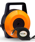 Flat Retractable CAT6 Ethernet Cable Extender, 50 Feet UTP Reel with Cascadable Male to Female RJ45, portable design