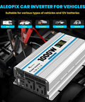 1000 Watt Car Power Inverter Flips 12 Volt Battery Juice Straight Into 110 Volt Wall Outlet Power with dual AC sockets