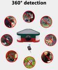 3x129 DB Crazy Loud Sound And Light Alarm With 360 Degree Ultrasonic Motion Sensor, remote, LED light, pest deterrence
