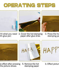 Operating steps for Hot Foil Paper Dope 20x29cm 50 Sheets Mixed 16 Colors Toner Reactive with laser printer.
