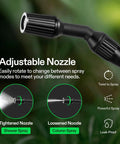 Adjustable nozzle of One Point Three Five Gallon Pump Sprayer For Garden And Home Use With Adjustable Nozzle And Locking Trigger Long Wand And Hose For Wide Sprays Ergonomic Handle Works Great For Plant Care Garden Watering And Household Cleaning