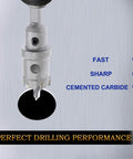 Carbide Tooth Tipped Hole Saw Cutter 1 Inch 25mm For Stainless Steel Sheet Metal Plastic FRP TCT Hole Cutter on steel background