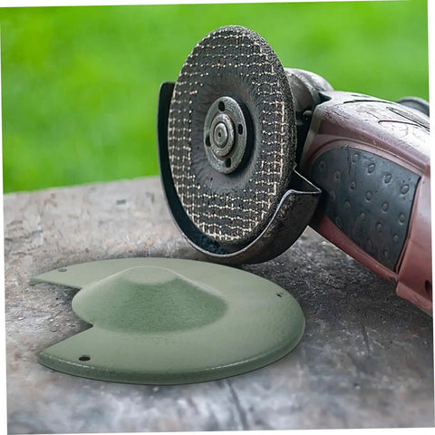 Angle Grinder Wheel Guard Safety Shield Protector for Grinding Machines, shown on a table, green iron build, for spark protection.
