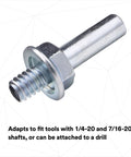 Durable 2 Inch Quick Change Disc Pad Assembly For Roloc Abrasives adapter for 1/4-20 and 7/16-20 shafts, drill ready