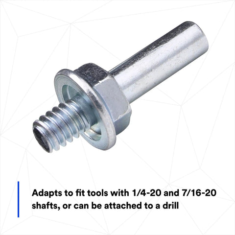 Durable 2 Inch Quick Change Disc Pad Assembly For Roloc Abrasives adapter for 1/4-20 and 7/16-20 shafts, drill ready