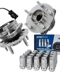 Front Wheel Bearing Hub Kit With Lug Nuts For Chevy Malibu 2004-2012, Cobalt 2008-2010, HHR 2008-2010 showing components