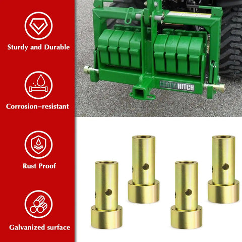 Category 1 Quick Hitch Adapter Kit Beefy With 3 Point Tractor Bushings Easy Mount Conversion TK95029 shown with bushings