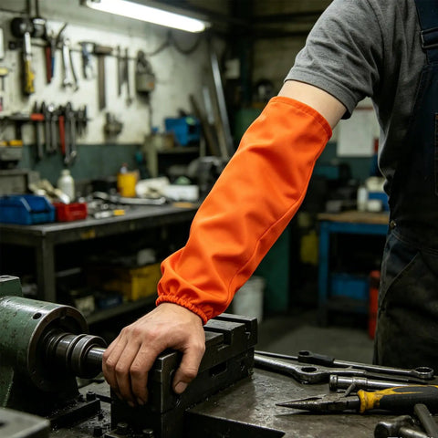 Rock Solid Flame Resistant Welding Sleeves For Men And Women 17 7 Inch Heat Proof Arm Guard Pair Built Tough For Mechanics Who Want Serious Shop Armor
