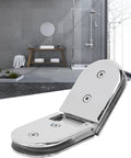Beefy 135 Degree Door Hinges For 8 To 12mm Glass, Gate Clamp Shower Door Bracket Hinge Plated Clip with mirror finish