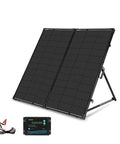 200W Portable Solar Panel Suitcase With Waterproof 20A Charge Controller Foldable Panel And Adjustable Kickstand For On The Go Power Stations RVs Camping And Off Grid Use