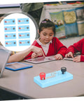 8 Piece Physics Experiment Lamp Holders Science Kit in classroom with children using light bulb sockets and electromagnet projects.