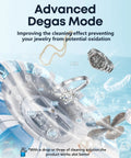 48KHz Ultrasonic Jewelry Cleaner With Dual Modes And Degas Function illustrating advanced cleaning and jewelry protection