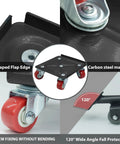 Super Awesome Heavy Duty Furniture Movers With Wheels, 5 Wheel Dolly Kit For Sliding Sofa Fridge Washer Lifter Tool Set Black with carbon steel material and rubber wheels.