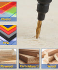 Smooth Operator Countersink Drill Bit Set For Woodworking features precision drilling into wood, PVC, and plastic materials.