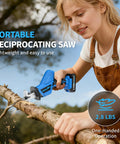 Cordless Reciprocating Saw Featuring Variable Speed Up To 3500 SPM For Smooth Tear Through Steel And Lumber Comes With Twin 2 Ah Batteries For Legit Heavy Duty Job Site Grind, lightweight design for one-handed operation.