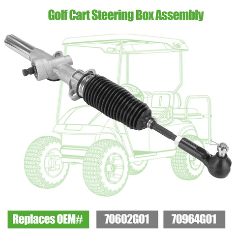 Beefed Up Golf Cart Steering Box Assembly For EZGO TXT And MPT 2001 Up Rack And Pinion Gear Box Replaces 70964-G01 70602-G01