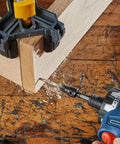 Do It All Hex Shank Countersink Drill Bit Set, 5 Piece, Includes Sizes 6, 8, 10, 12, Adjustable Depths, in use on wood
