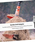 Drill Bit Adapter For Rotary Hammer Universal Earth Auger Converter Chuck For Garden Planting in action with soil