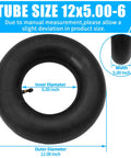 12x5.00-6 Inner Tube With Bent Valve Stem For Electric ATV Dirt Quad Go Kart And Lawn Mower Replacement Beefy Heavy Duty Tubes