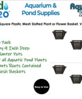 11 By 9 Inch Square Plastic Slotted Mesh Pond Plant Baskets For Water Gardens Ponds And Aquariums Six Pack shown
