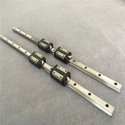 Two Piece Linear Guide Rail Kit With HGH15CA Slider And HGW15CC Flange For CNC Machines And 3D Printers, 800mm Rail