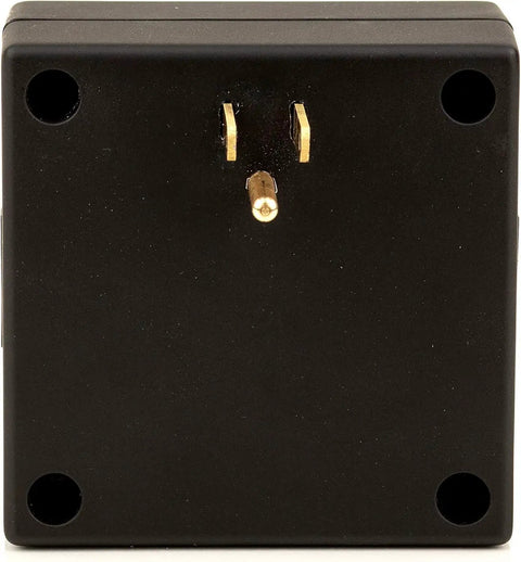 Close-up of the 110V Appliance Auto Shut Off Device With Real Time Text Alerts and Smoke Event Tracking in black.